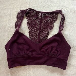 Aerie Burgundy Lace Bralette